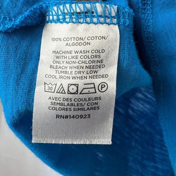 LOFT Puff Sleeve Blue Blouse Size XXL - Picture 8 of 9